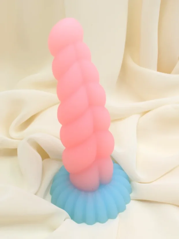 Svítící duhové dildo DK Toys Unicorn Light 2 14 cm