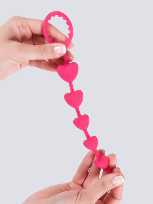 Silikonová anální srdíčka s kroužkem na penis S-Hande Lily