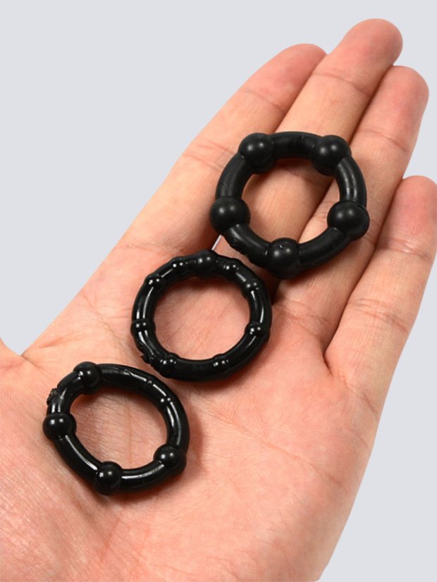 Sada kroužků se stimulačními kuličkami DKK Stimu-Rings 3ks