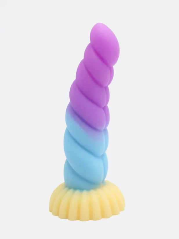 Duhové dildo DK Toys Unicorn 14 cm