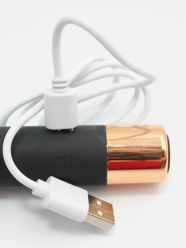 Mini vibrátor DK Toys Spark Bullet - Barva: Černá