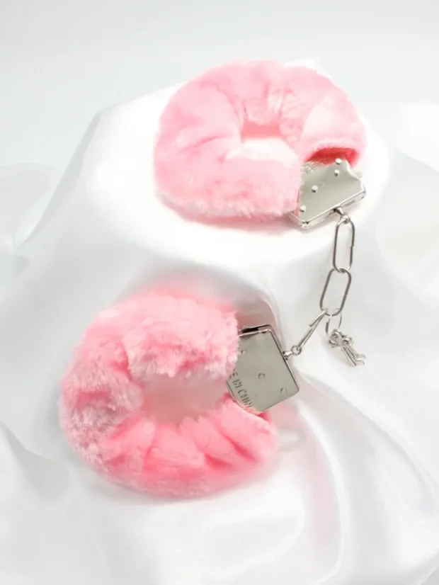 Plyšová pouta DK Toys Love Me - Barva: Růžová