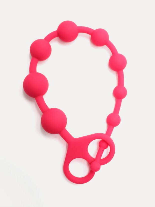 Silikonové anální kuličky DKK Basic Beads - Barva: Růžová