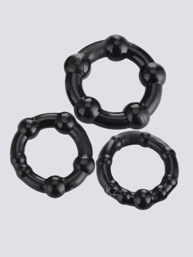 Sada kroužků se stimulačními kuličkami DKK Stimu-Rings 3ks
