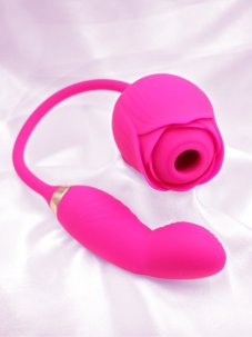 Stimulátor klitorisu DKK Luminous Rose s mini pulzačním vibrátorem