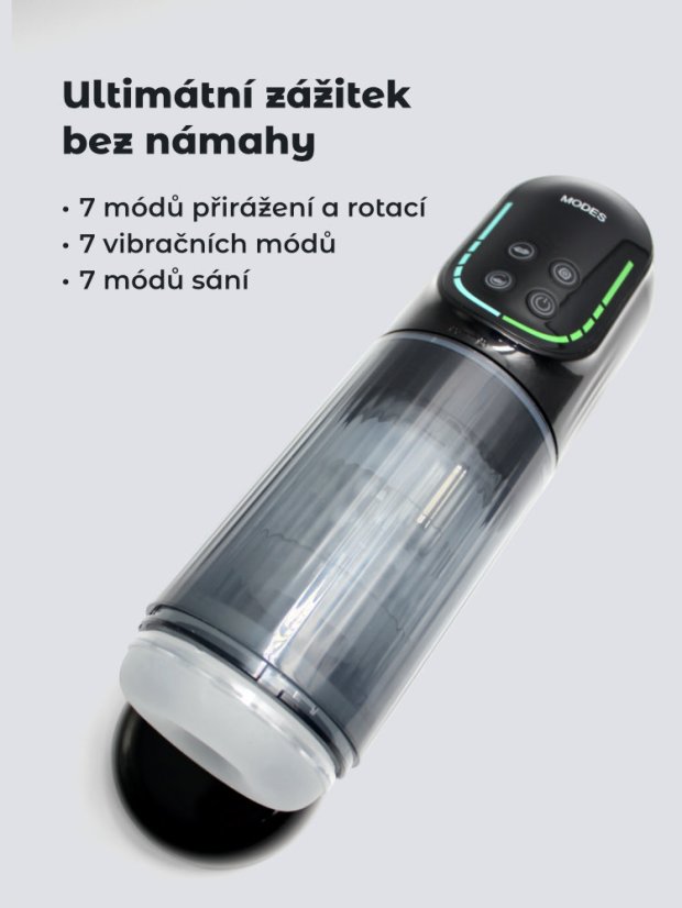 Luxusní automatický masturbátor Everycom Heavenly Eye 3v1 - Barva: Černá