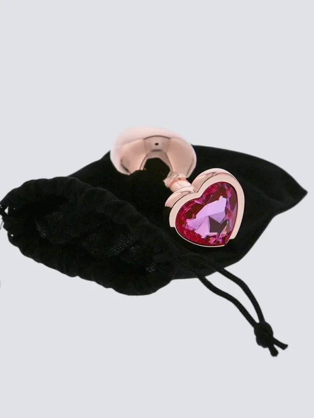Kovový anální kolíček Dreamtoys Gleaming Love se srdcem