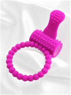 Vibrační erekční kroužek a jazýčkem DKK Basic Grip