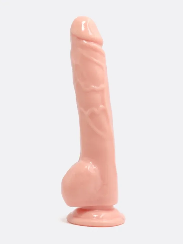 Dildo DK Toys Basic Finn s přísavkou 24 cm - Barva: Tělová
