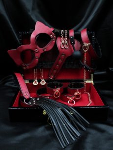 Luxusní BDSM sada z veganské kůže DKK Cosplay Games