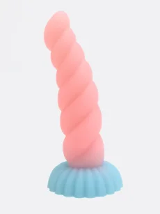 Svítící duhové dildo DK Toys Unicorn Light 2 14 cm