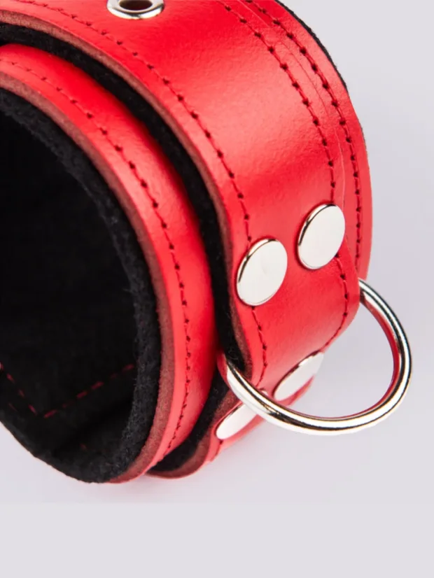 Pouta na nohy BlackRed z pravé kůže - červená