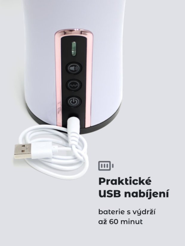 Vzdychající automatický masturbátor Everycom Tender s funkcí sání