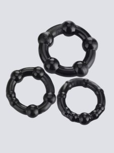 Sada kroužků se stimulačními kuličkami DKK Stimu-Rings 3ks