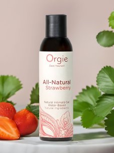 Lubrikační gel s příchutí Orgie All Natural Strawberry 150 ml
