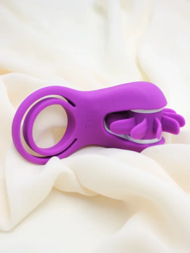 Párový kroužek na penis S-Hande Wind s 10 hebkými jazýčky