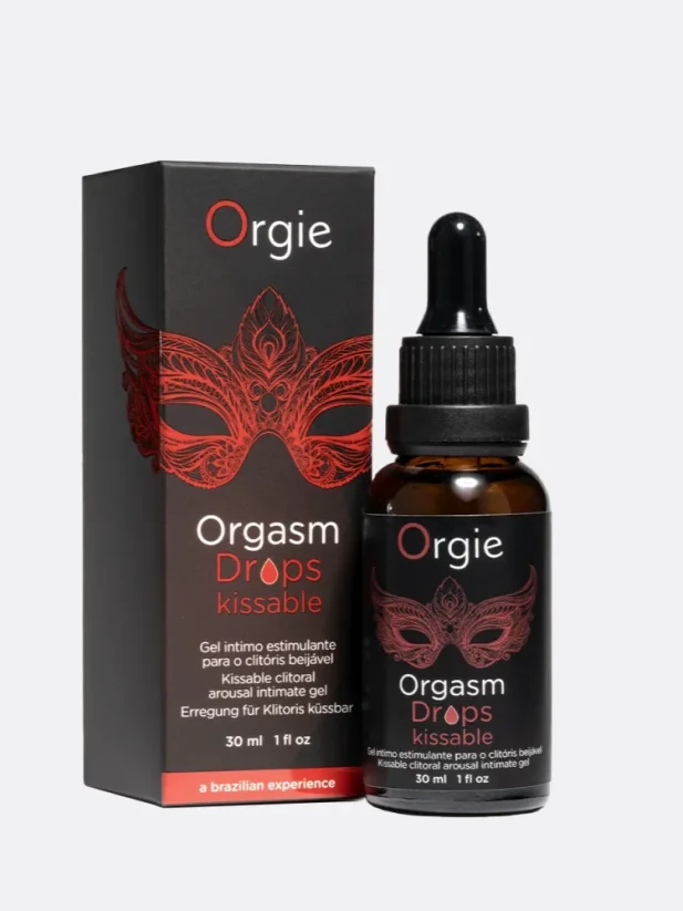 Slíbatelný stimulační gel na klitoris Orgie Orgasm Drops Kissable 30 ml