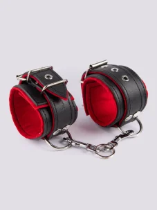 Pouta na ruce BlackRed z pravé kůže - černá