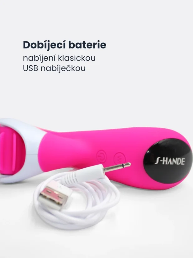 Vibrátor na bod G s jazýčky na klitoris S-Hande Nymph