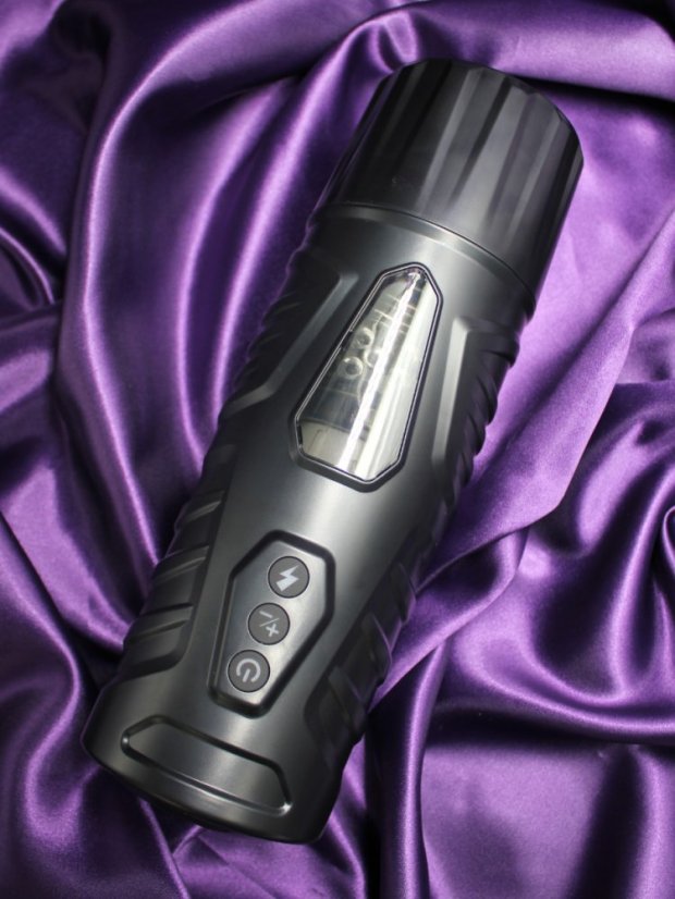 Automatický rotační masturbátor Everycom Black Knight 3D s přirážením na APP