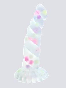 Svítící duhové dildo DKK Unicorn Light 14 cm