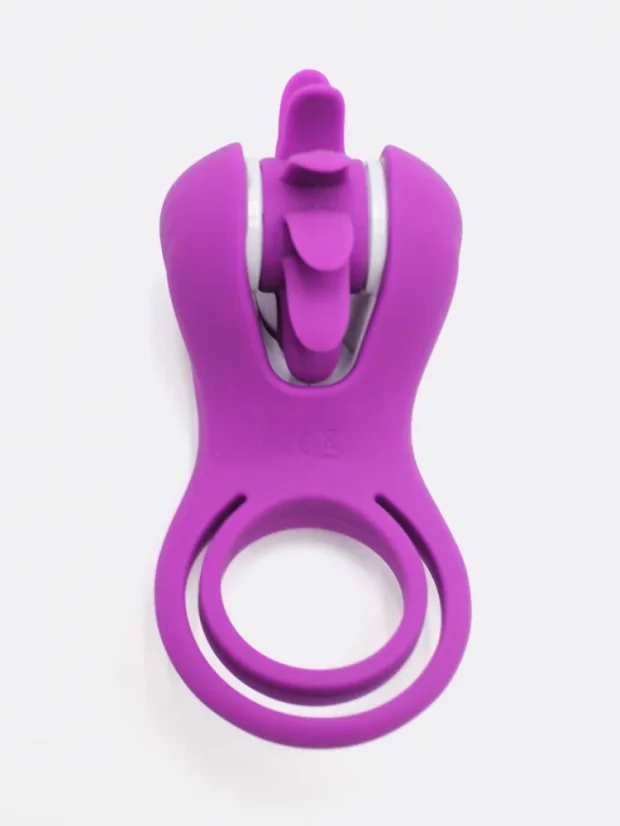 Párový kroužek na penis S-Hande Wind s 10 hebkými jazýčky