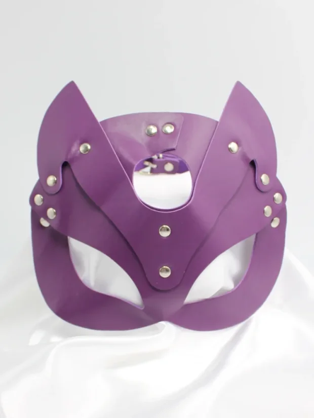 BDSM maska DK Toys Cat Woman - Barva: Fialová