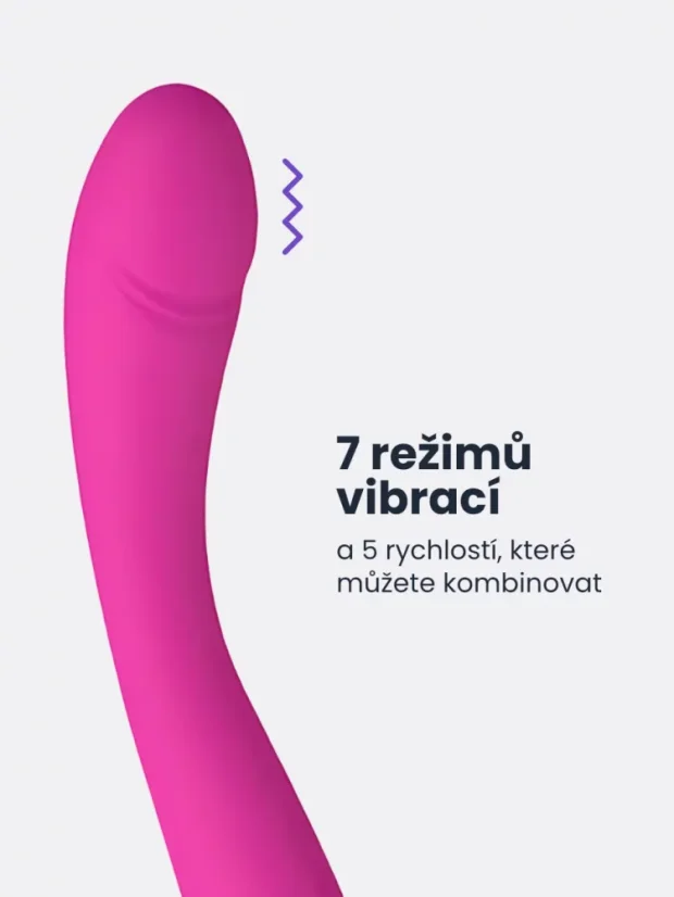 Vyhřívaný vibrátor na bod G Flexilux