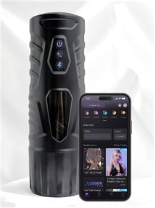 Automatický rotační masturbátor Everycom Black Knight 3D s přirážením na APP