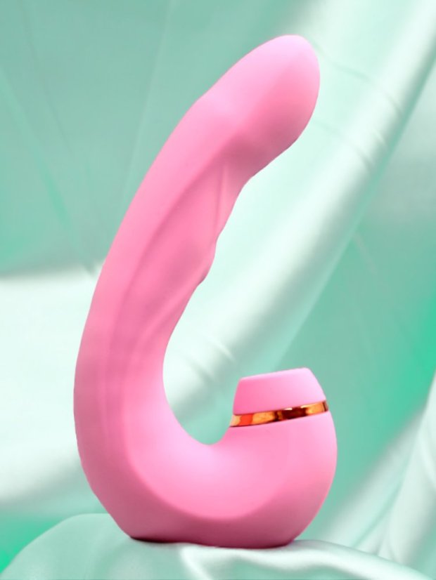Pulzační vibrátor se stimulátorem klitorisu DKK Allure Pulse 2 - Barva: Růžová