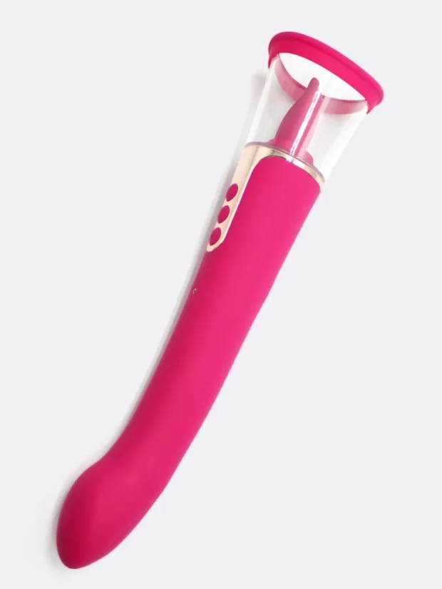 Vibrační vakuová pumpa S-Hande Sabrina 3v1 s jazýčkem na klitoris