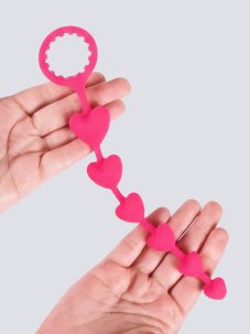 Silikonová anální srdíčka s kroužkem na penis S-Hande Lily