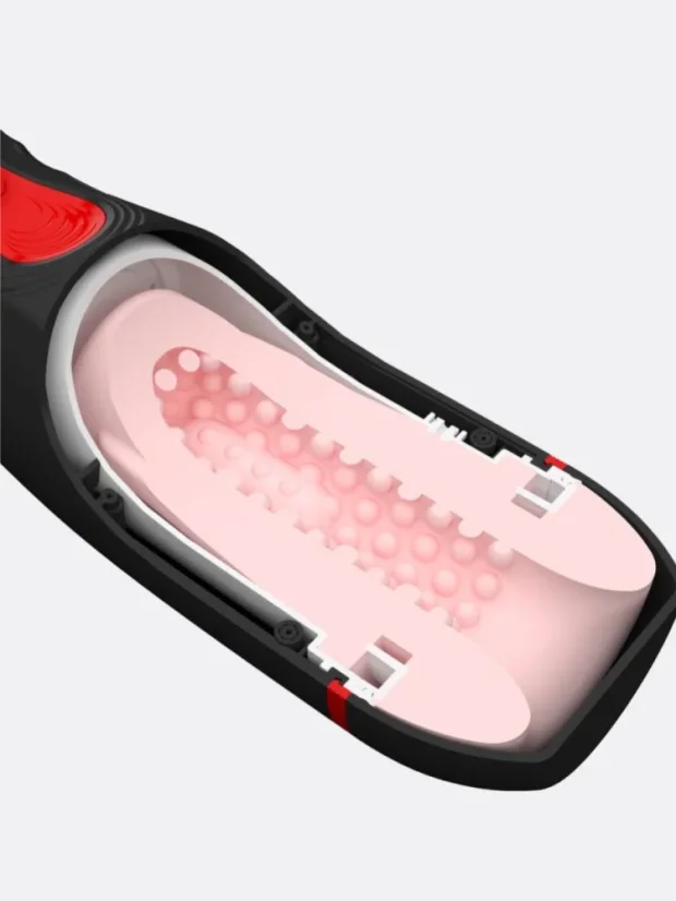 Vzdychající automatický masturbátor Everycom Rebel s funkcí sání