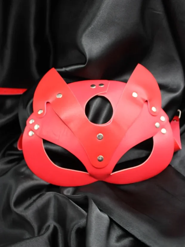BDSM maska DK Toys Cat Woman - Barva: Fialová