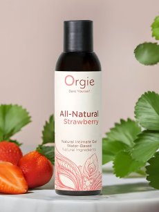 Lubrikační gel s příchutí Orgie All Natural Strawberry 150 ml