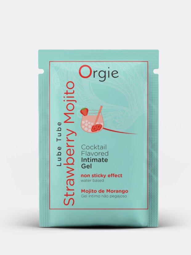 Lubrikační gel s příchutí Orgie Lube Tube Cocktail Strawberry Mojito 2 ml