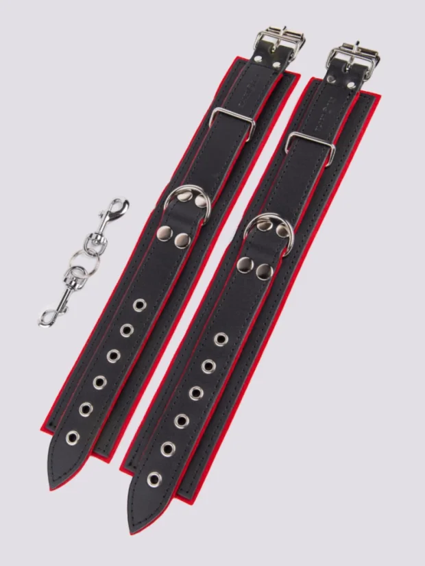 Pouta na nohy BlackRed z pravé kůže - černá