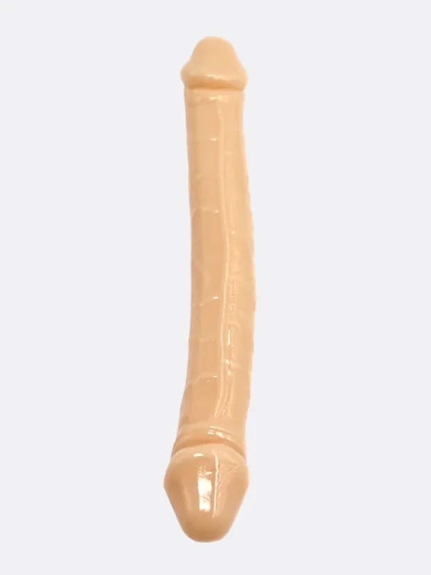 Oboustranné dildo DK Toys Double Trouble 25 cm - Barva: Tělová