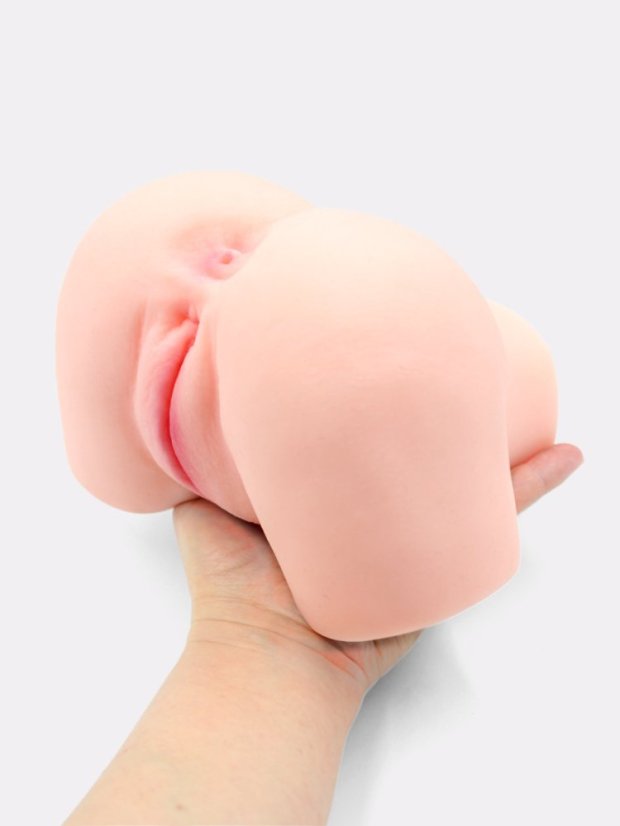 Silikonový zadeček S-Hande Elise s análkem a vaginou