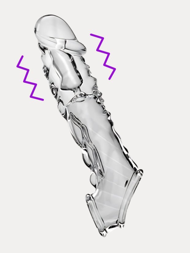 Návlek na penis DKK Dragon Root s vibrační kapslí