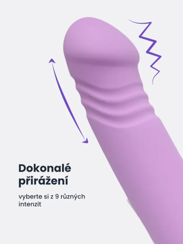 Přirážecí vibrátor s výběžkem na klitoris S-Hande Happy Rabbit - Barva: Fialová