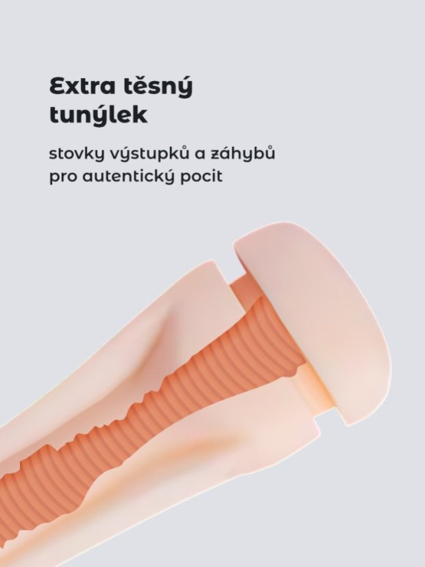 Vzdychající automatický masturbátor Everycom Tender s funkcí sání