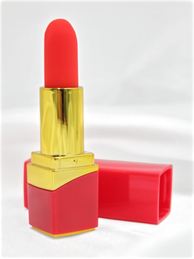 Diskrétní vibrační stimulátor klitorisu Mini Lipstick - Barva: Červené