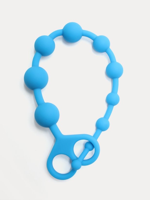 Silikonové anální kuličky DKK Basic Beads - Barva: Modrá