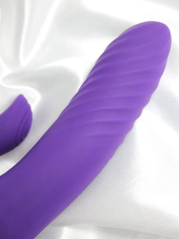 Přirážecí vyhřívaný vibrátor s výběžkem na klitoris S-Hande Lighter