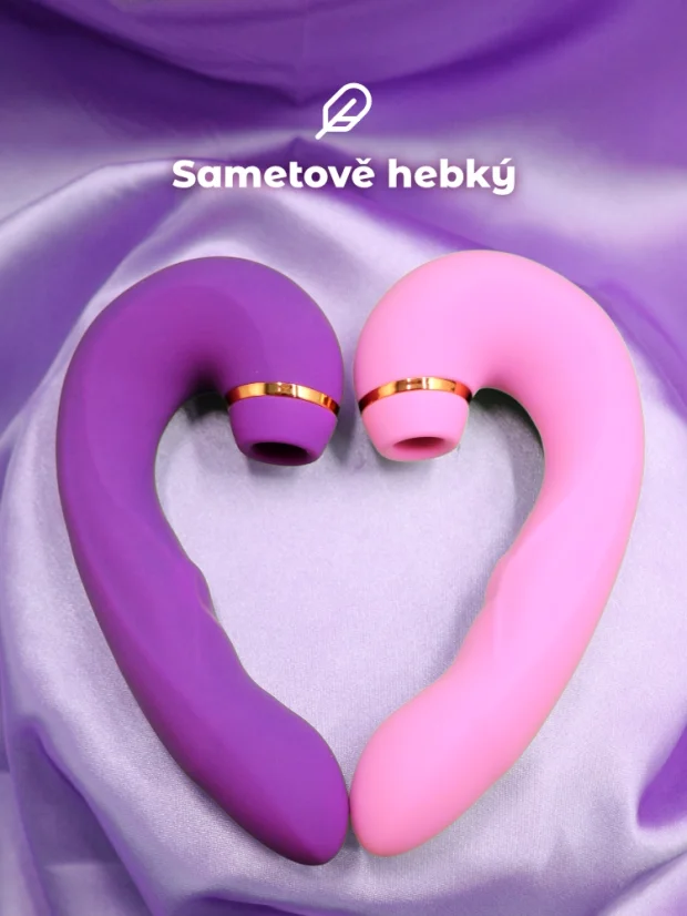 Pulzační vibrátor se stimulátorem klitorisu DKK Allure Pulse 2 - Barva: Růžová