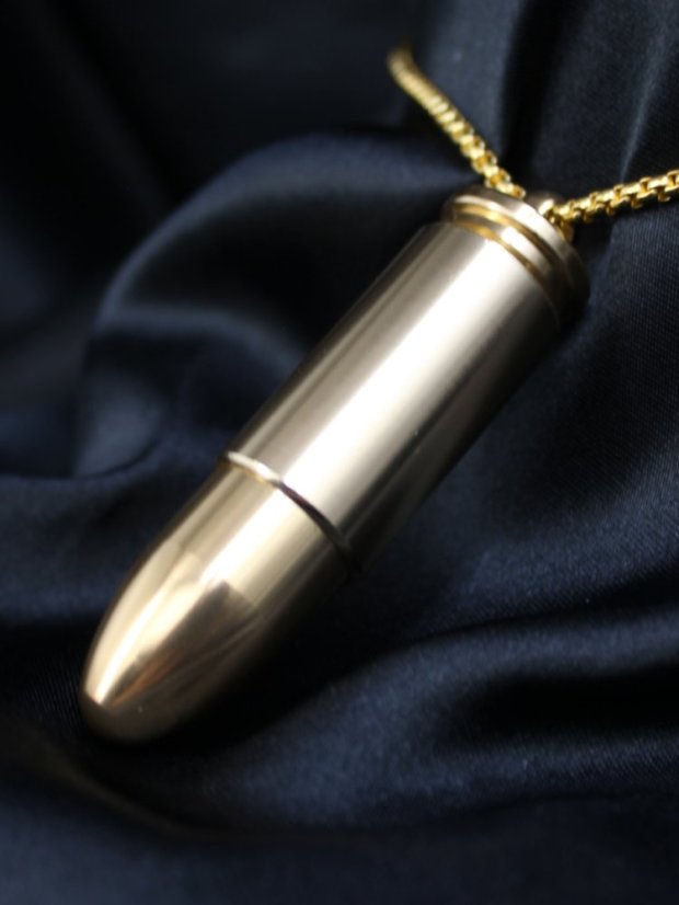 Minivibrátor DKK Bullet s řetízkem a ovládáním - Barva: Zlatá