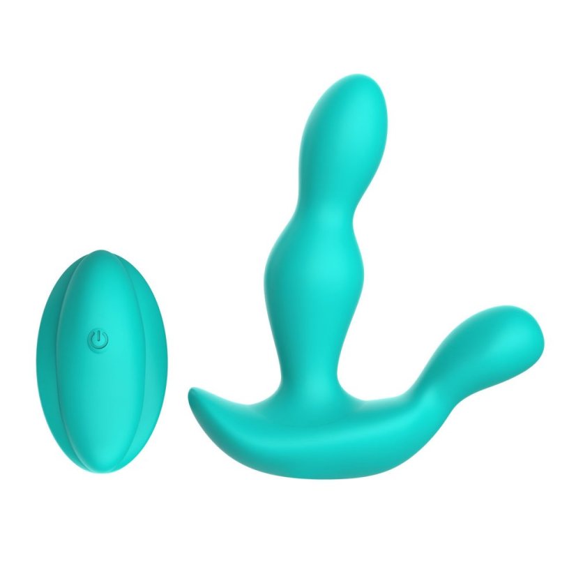 Anální vibrátor Richard na dálkové ovládání - Barva: Azurová / Aqua