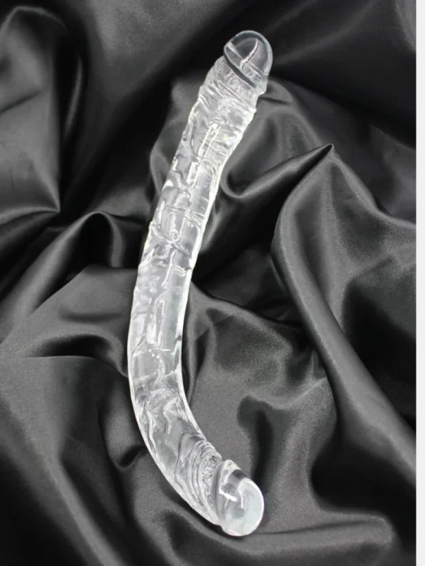 Oboustranné XXL dildo DK Toys Jumbo Double 37 cm - Barva: Fialová