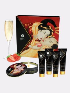 Shunga Geishas Secret Kit Strawberry Wine
